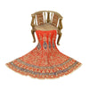 Sanskriti Vintage Red Long Wedding Skirt Pure Silk Hand Beaded Stitched Lehenga