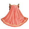 Sanskriti New Peach Long Skirt Tissue Silk Hand Beaded Unstitched Lehenga