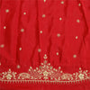 Sanskriti New Red Long Skirt Pure Silk Hand Embroidered Unstitched Lehenga