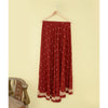 Sanskriti New Dark Red Long Skirt Pure Silk Hand Beaded Unstitched Lehenga