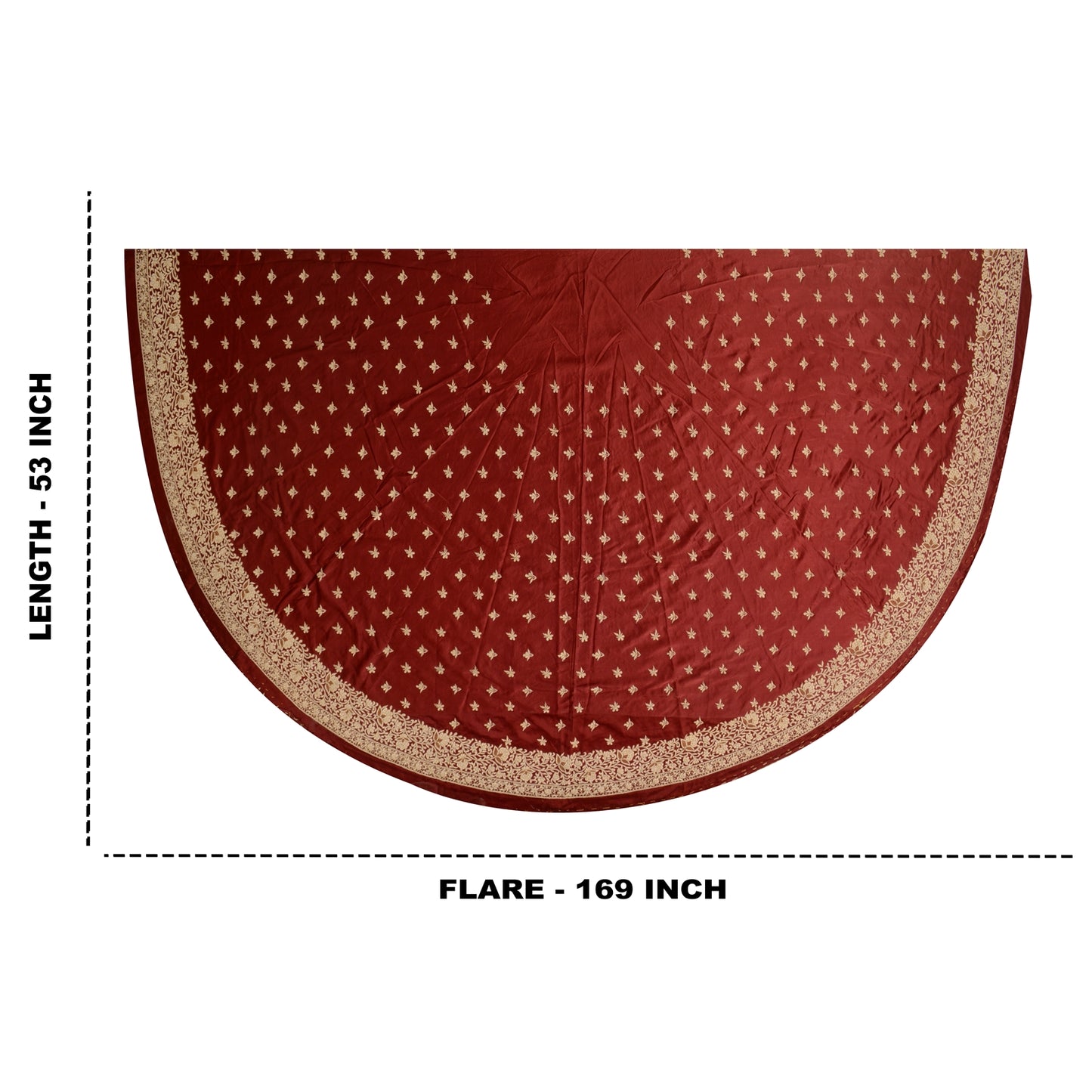 Sanskriti New Long Skirt Pure Satin Silk Hand Embroidered Unstitched Lehenga