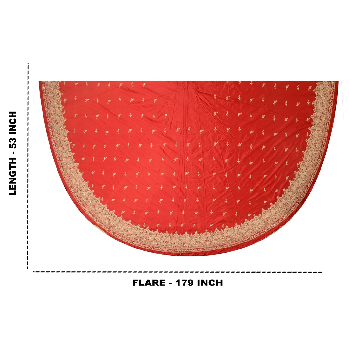 Sanskriti New Long Skirt Pure Satin Silk Hand Embroidered Unstitched Lehenga