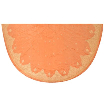 Sanskriti New Long Skirt Pure Tissue Silk Hand Embroidery Unstitched Lehenga