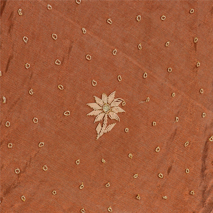 Sanskriti new Copper Long Skirt Pure Tissue Silk Handmade Unstitched Lehenga