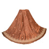 Sanskriti new Copper Long Skirt Pure Tissue Silk Handmade Unstitched Lehenga