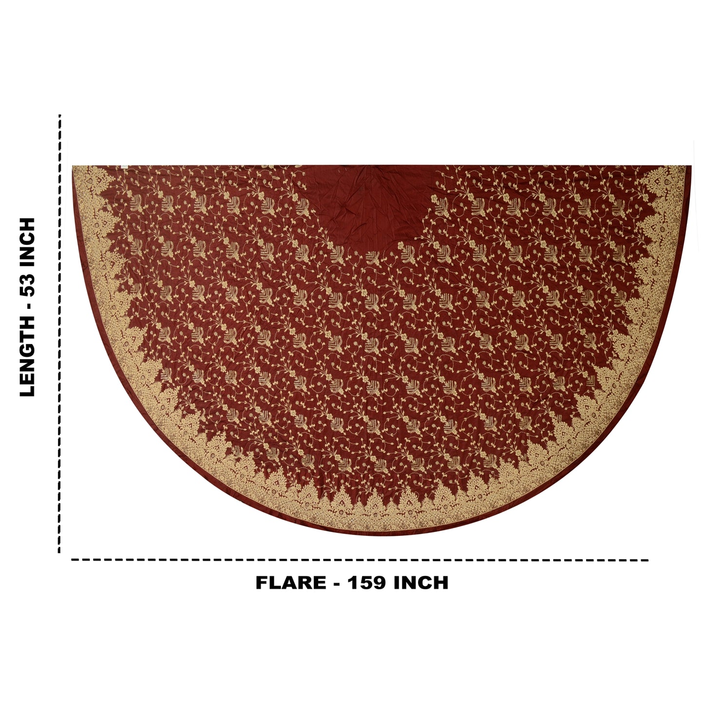 Sanskriti new Long Skirt Pure Satin Silk Hand Beaded Unstitched Lehenga