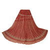 Sanskriti Vintage Dark Red Long Skirt Net Hand Embroidered Unstitched Lehenga