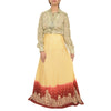 Sanskriti Vintage Cream Long Skirt Pure Silk Hand Beaded Unstitched Lehenga