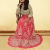 Sanskriti Vintage Long Skirt Pure Georgette Silk Handmade Unstitched Lehenga