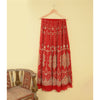 Sanskriti Vintage Red Long Skirt Pure Georgette Silk Handmade Unstitched Lehenga