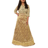 Sanskriti Vintage Long Skirt 100% Pure Tissue Silk Handmade Unstitched Lehenga