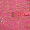 Sanskriti Vintage Pink Long Skirt Pure Silk Hand Beaded Zardozi Unstitch Lehenga