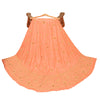 Sanskriti Vintage Peach Pure Silk Long Skirt Unstitched Hand Embroidered Zardozi Wedding Dressing