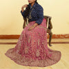 Sanskriti Vintage Long Skirt Pink Hand Beaded Stitched Party/Bollywood Lehenga