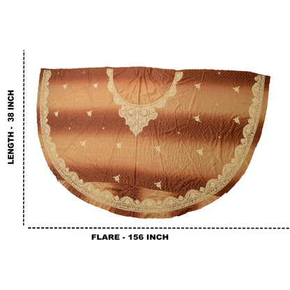 Sanskriti Vintage Long Skirt Pure Silk Hand Beaded Unstitched Zardozi Lehenga