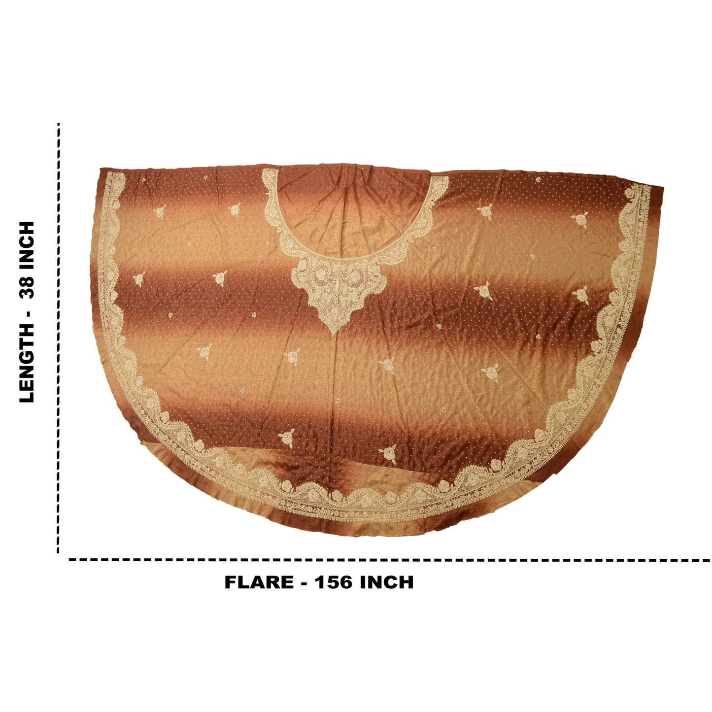 Sanskriti Vintage Long Skirt Pure Silk Hand Beaded Unstitched Zardozi Lehenga