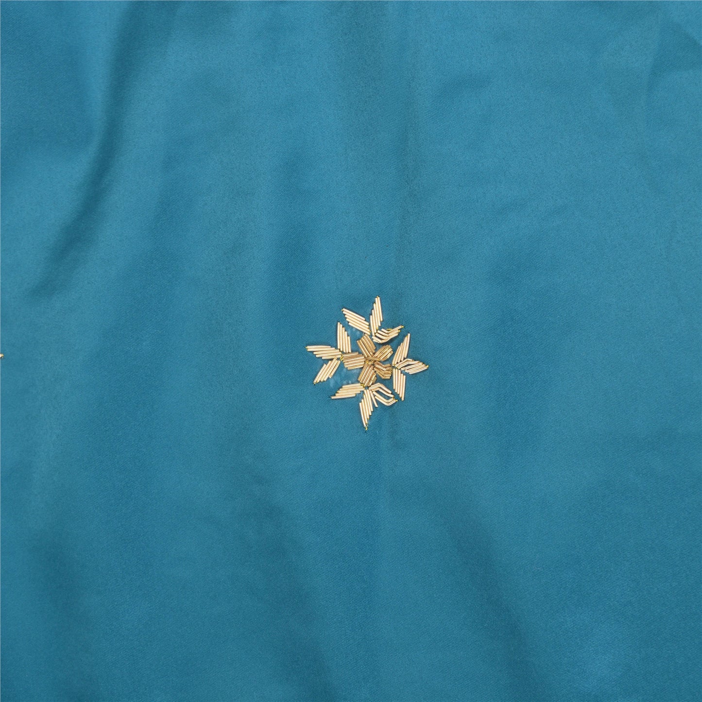 Sanskriti Vintage Long Skirt Pure Satin Silk Blue Handmade Unstitched Lehenga