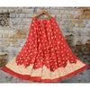 Sanskriti New Long Skirt Pure Satin Silk Red Handmade Unstitched Lehenga