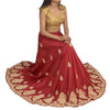 Sanskriti Vintage Long Skirt Pure Silk Handmade Unstitched Zardozi Lehenga