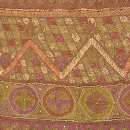 Sanskriti Vintage Partywear Long Skirt Pure Silk Hand Beaded Unstitched Lehenga