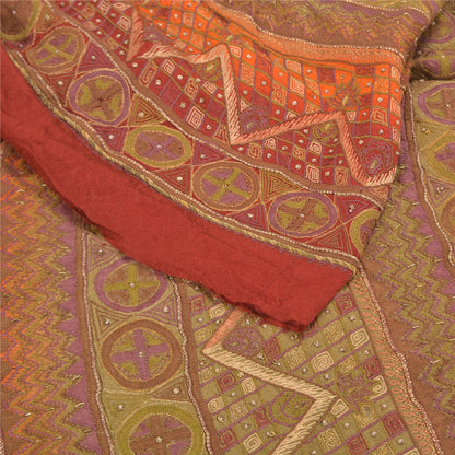 Sanskriti Vintage Partywear Long Skirt Pure Silk Hand Beaded Unstitched Lehenga