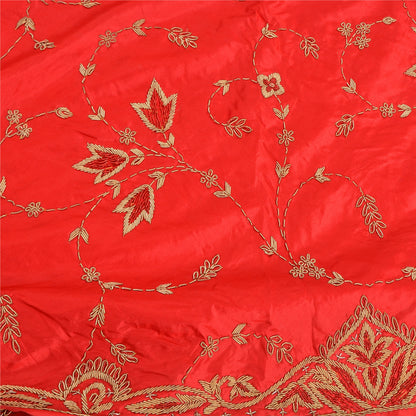 Sanskriti New Long Wedding Skirt Pure Satin Silk Handmade Unstitched Lehenga