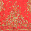 Sanskriti Vintage Red Long Skirt 100% Pure Silk Hand Beaded Unstitched Lehenga
