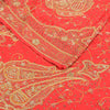 Sanskriti Vintage Red Long Skirt 100% Pure Silk Hand Beaded Unstitched Lehenga