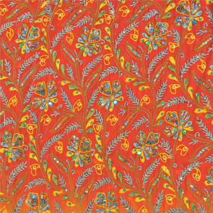 Sanskriti Vintage Long Skirt Pure Georgette Silk Chikankari Unstitched Lehenga