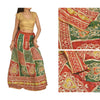 Sanskriti Vintage Long Skirt Pure Cotton Bandhani Printed Stitched Gota Lehenga