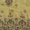 Sanskriti Vintage Long Skirt Net Golden Green Hand Bead Zardozi Stitched Lehenga