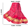Sanskriti Vintage Pink Pure Cotton Skirt Choli Dupatta Set Bandhani Hand Painted
