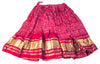 Sanskriti Vintage Pink Pure Cotton Skirt Choli Dupatta Set Bandhani Hand Painted