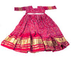 Sanskriti Vintage Pink Pure Cotton Skirt Choli Dupatta Set Bandhani Hand Painted