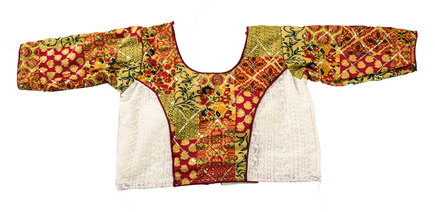 Sanskriti New White Georgette Skirt Choli Dupatta Set Hand Embroidery Chikankari