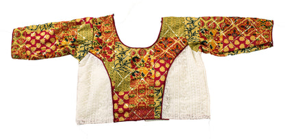 Sanskriti New White Georgette Skirt Choli Dupatta Set Hand Embroidery Chikankari
