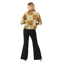 Load image into Gallery viewer, Limited Edition Kantha Patchwork Upcycled Crop Multicolor Blazer

