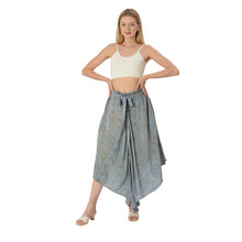 Load image into Gallery viewer, Limited Edition Sanskriti India High Low Skirt Pure Crepe Silk Printed, Upcycled
