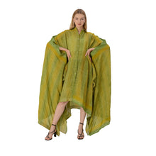 Load image into Gallery viewer, Limited Edition Sanskriti India Hi Low Kaftan Upcycled Pure Crepe Silk Free Size
