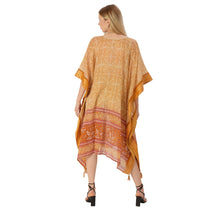 Load image into Gallery viewer, Limited Edition Sanskriti India Keyhole Kaftan Upcycled Pure Cotton Free Size
