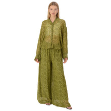 Load image into Gallery viewer, Limited Edition Sanskriti India Co-Ord Set Upcycled Green Georgette Free Size
