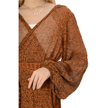 Load image into Gallery viewer, Limited Edition Sanskriti India Hooded Shrug Upcycled Pure Georgette Silk Dress
