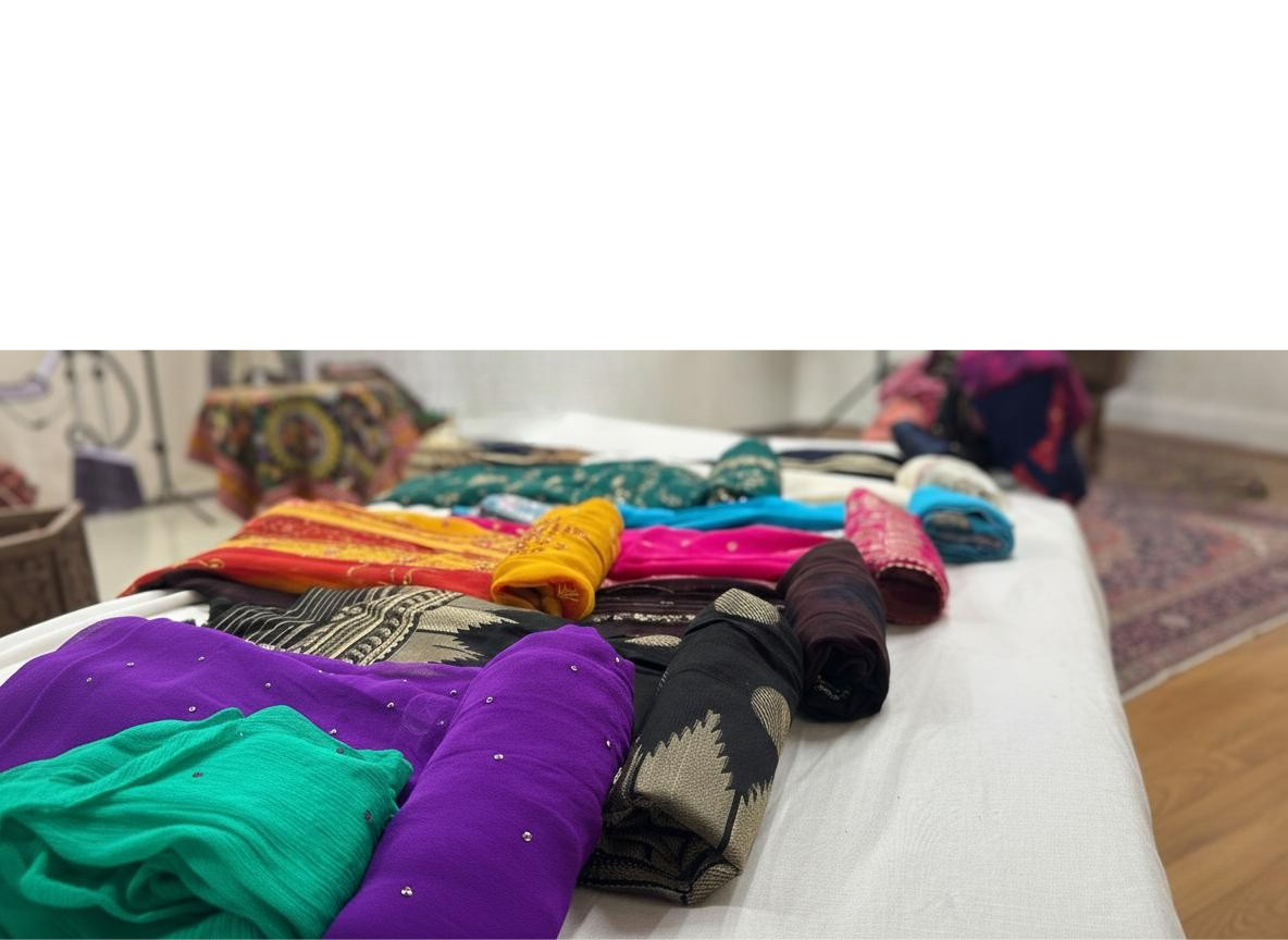 Sustainable Bulk Sarees Fabric - Sanskriti Vintage Recycled Georgette Sarees for Crafts and Projects