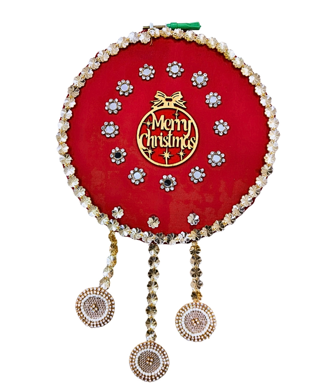 Sanskriti Christmas Wall Hanging Hand Beaded Tassel, Decoration, Gift Pack Of 3