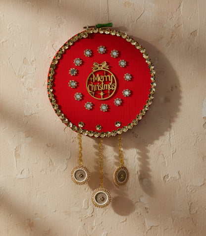 Sanskriti Christmas Wall Hanging Hand Beaded Tassel, Decoration, Gift Pack Of 3