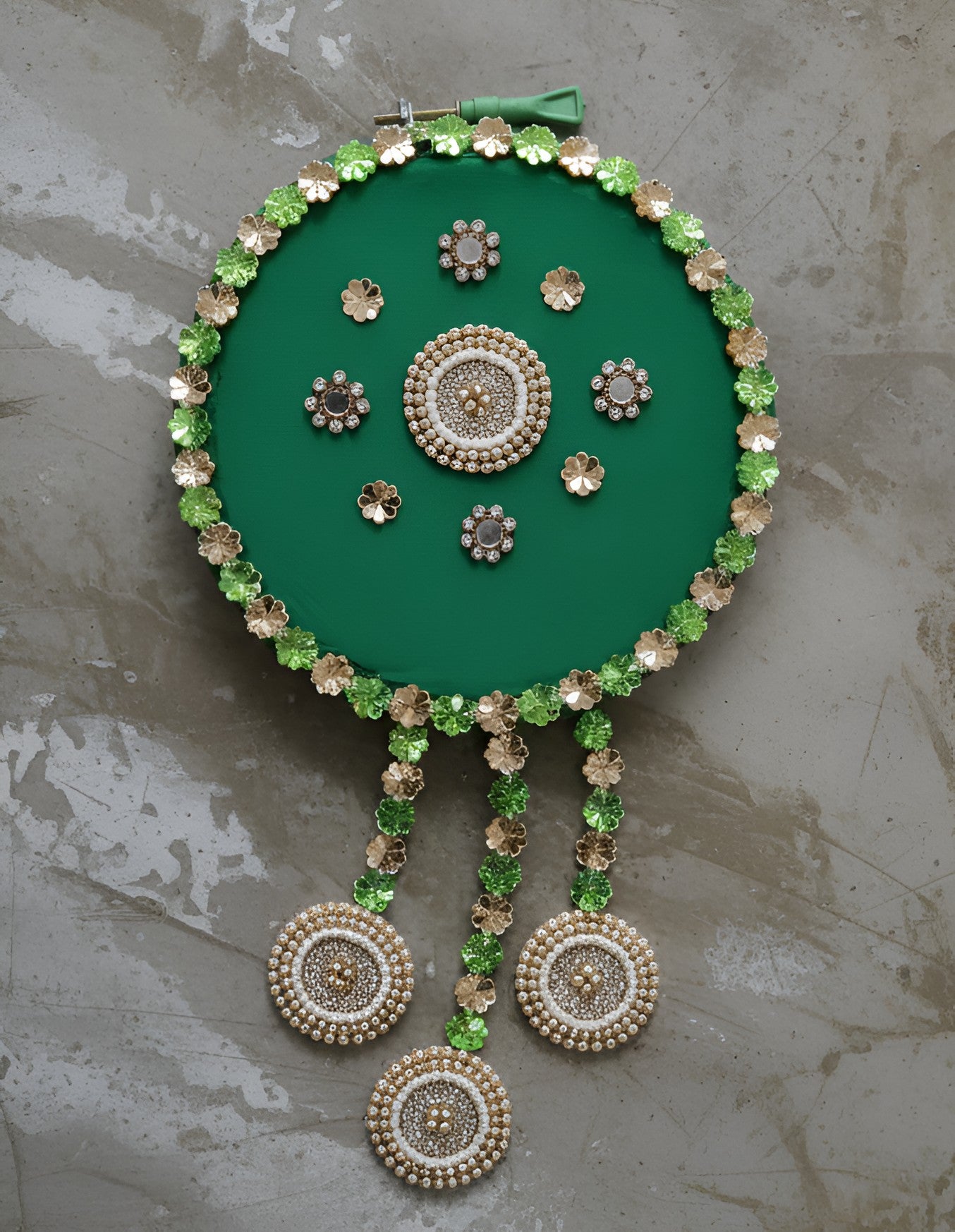 Sanskriti Christmas Wall Hanging Hand Beaded Tassel, Decoration, Gift Pack Of 3