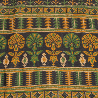 Sanskriti Vintage Ivory Heavy Indian Sarees 100% Pure Woolen Sustainable Fabric Printed Sari