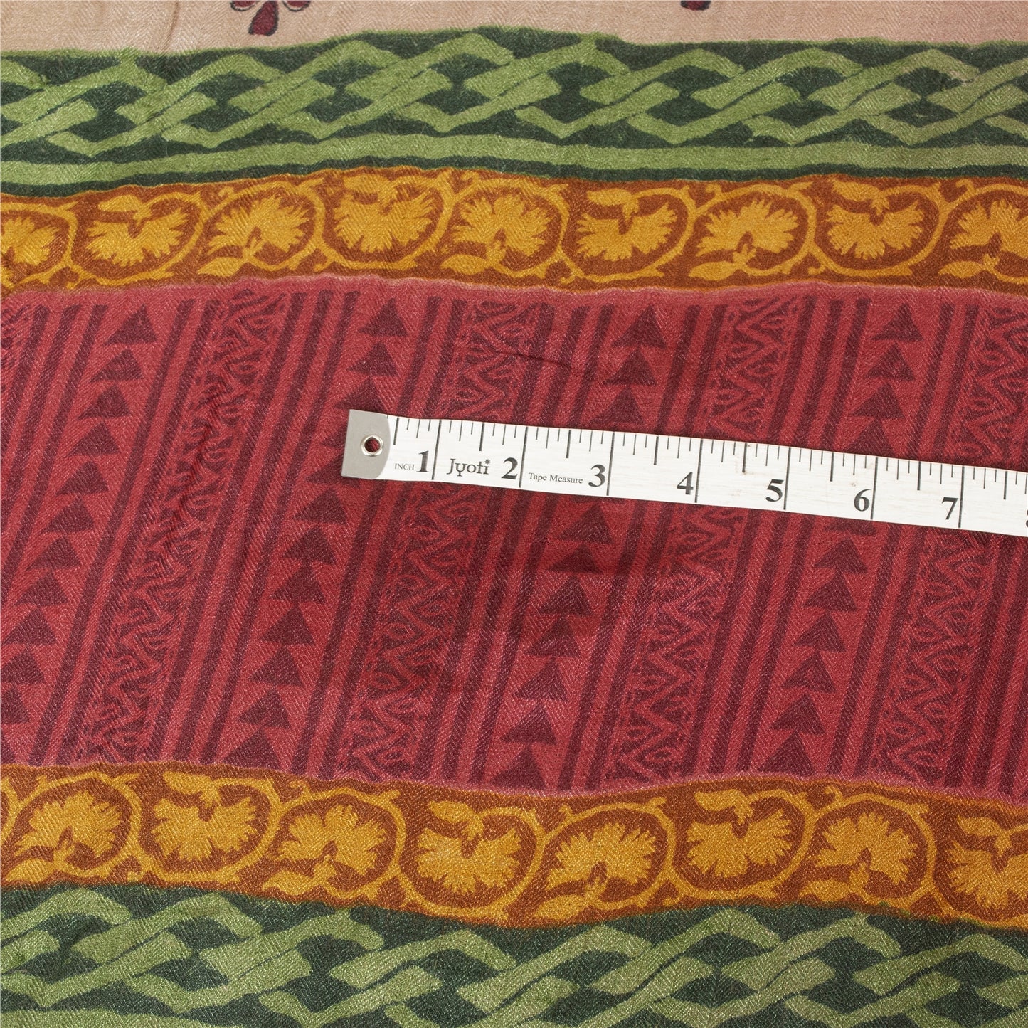 Sanskriti Vintage Red & Pink Sarees Pure Woolen Block-Printed Sari Indian Fabric