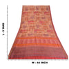 Sanskriti Vintage Pink Sarees 100% Pure Woolen Printed Zari Border Sari /Fabric