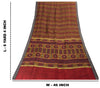 Sanskriti Vintage Soft Dark Red Saree Pure Woolen Floral Print Sari 6+YD Fabric